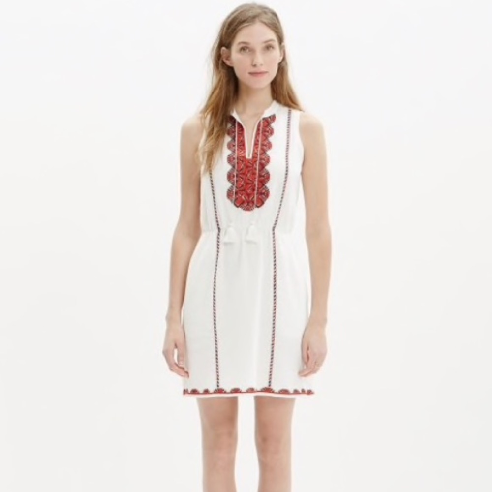 Madewell Embroidered tassel Dress